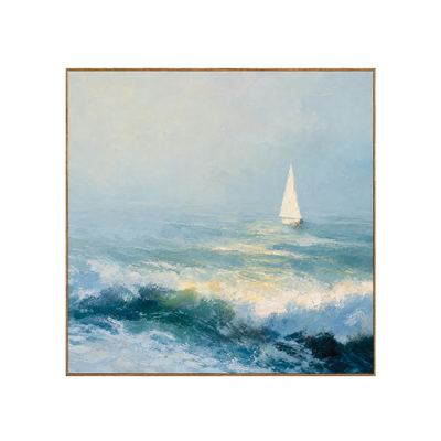 Blue Sail Seascape Wall Art | Olyrel