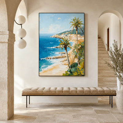 Palm Coast Coastal Wall Art styled interior scene 1 | Olyrel