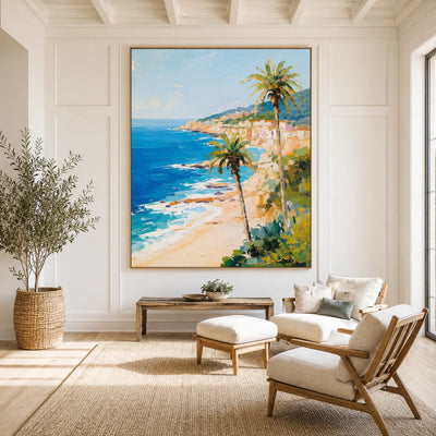 Palm Coast Coastal Wall Art styled interior scene 3 | Olyrel