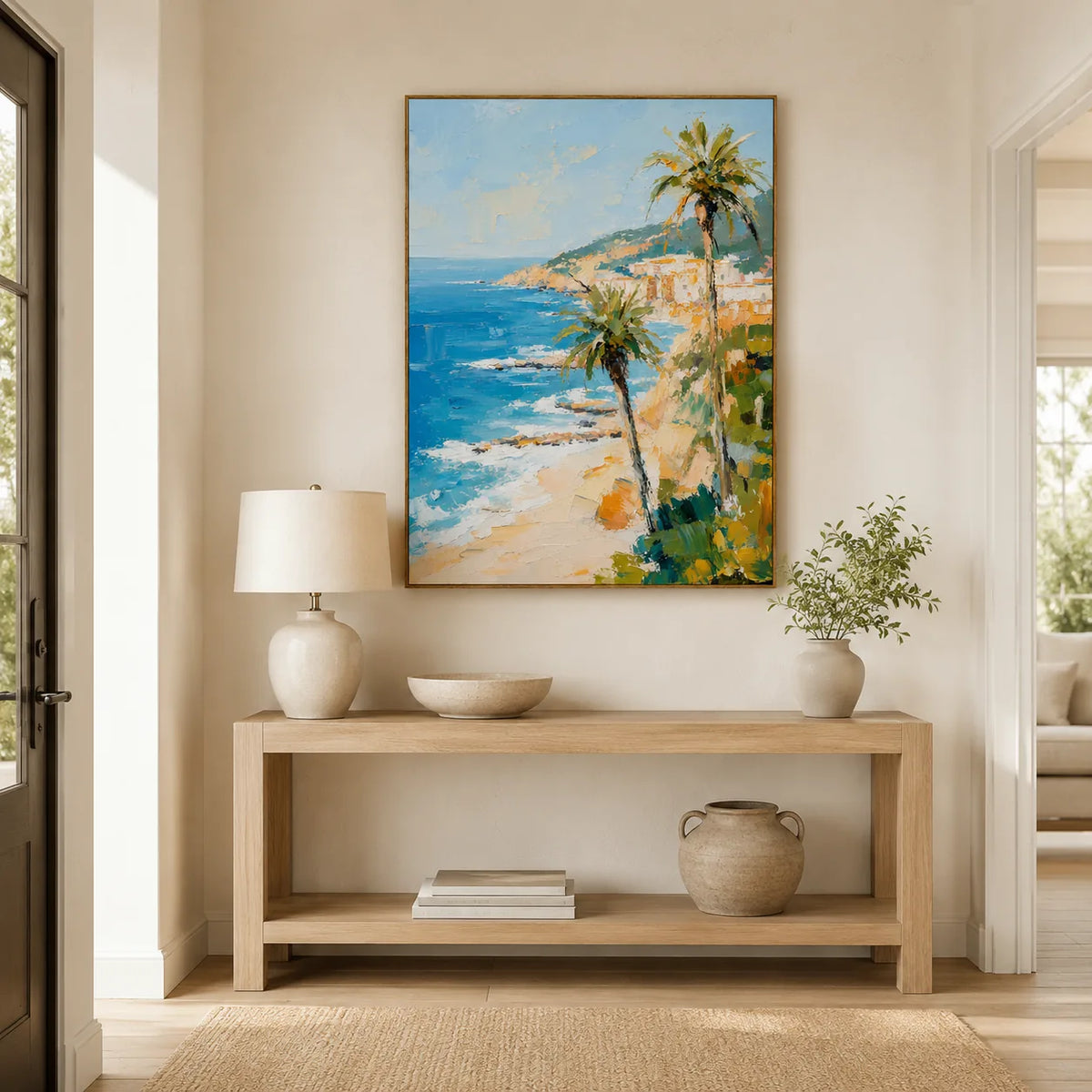Palm Coast Coastal Wall Art styled interior scene 6 | Olyrel