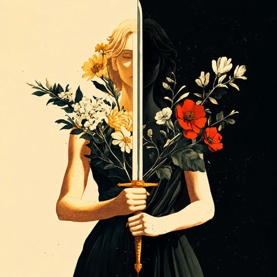 Floral Mirror Figure Wall Art artwork view | Olyrel