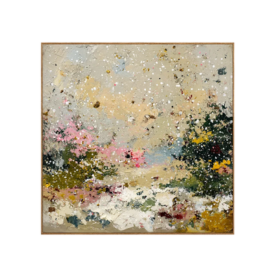 Pastel Snowfall Abstract Wall Art | Olyrel