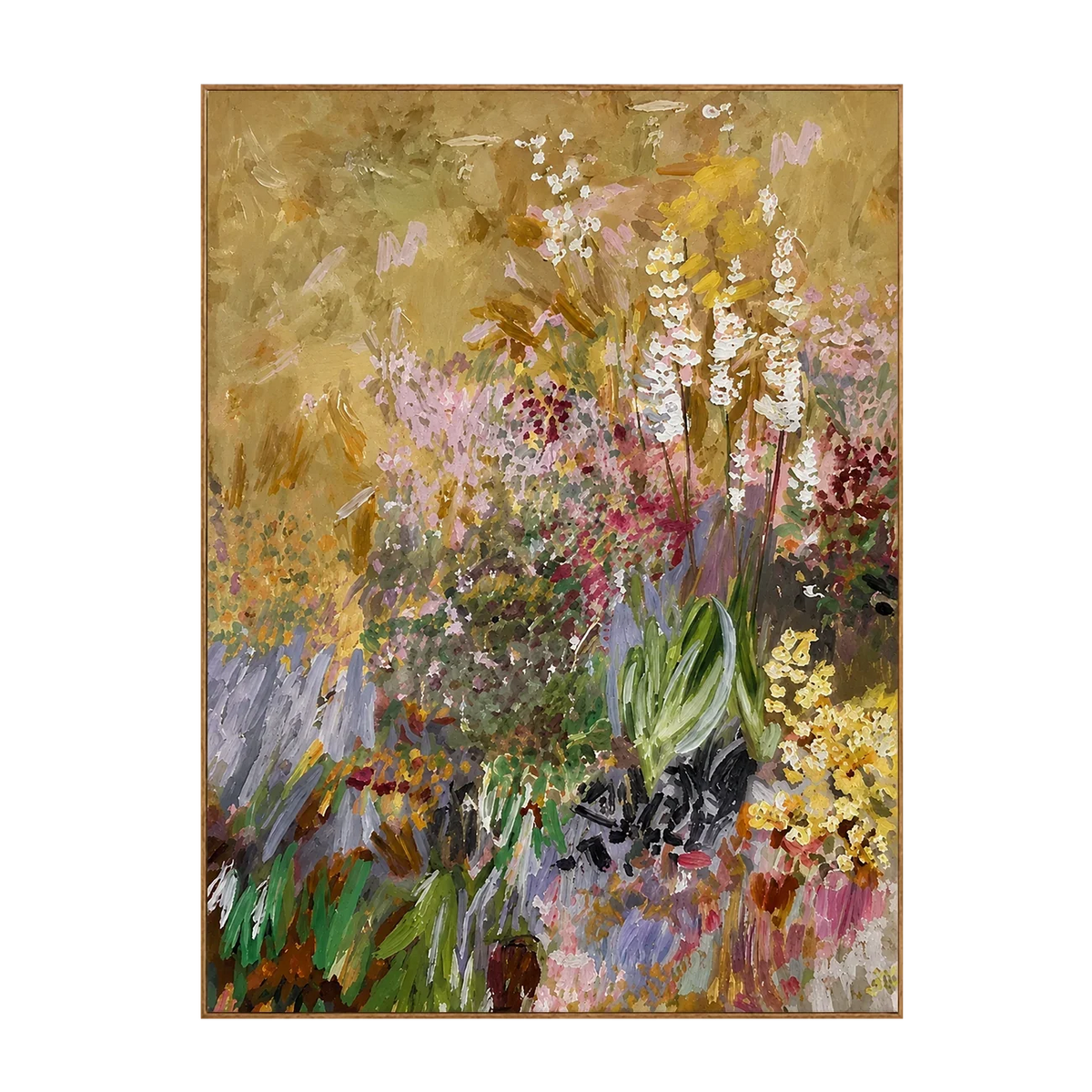 Gilded Wildflower Floral Wall Art | Olyrel
