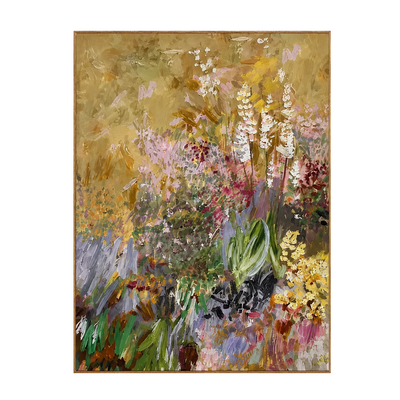 Gilded Wildflower Floral Wall Art | Olyrel