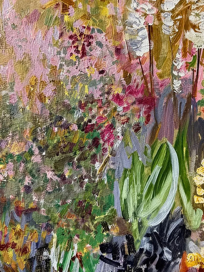 Gilded Wildflower Floral Wall Art styled interior scene 1 | Olyrel