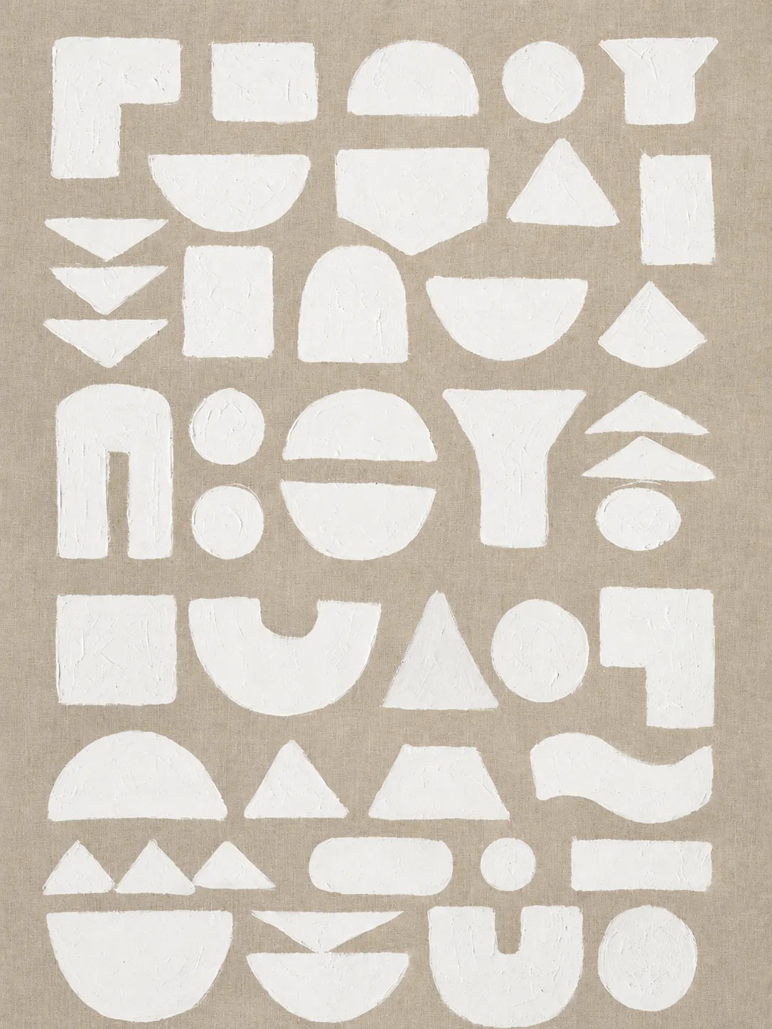 Ivory Glyph Abstract Wall Art artwork view | Olyrel