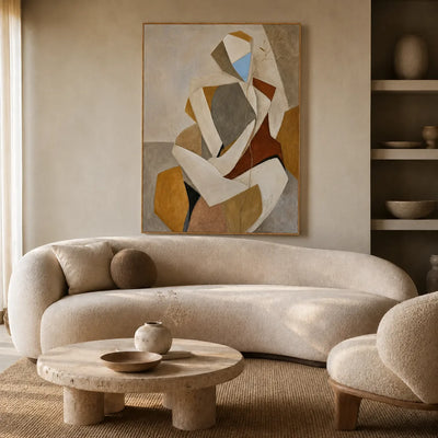 Faceted Muse Figure Wall Art styled interior scene 1 | Olyrel