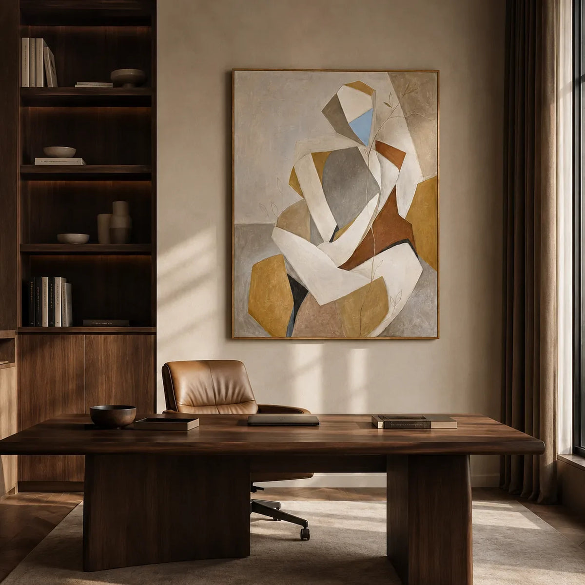 Faceted Muse Figure Wall Art styled interior scene 5 | Olyrel