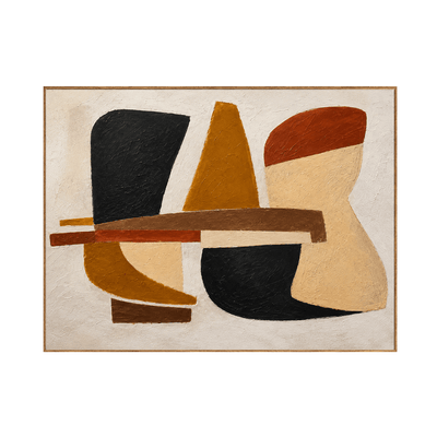 Ochre Balance Abstract Wall Art | Olyrel