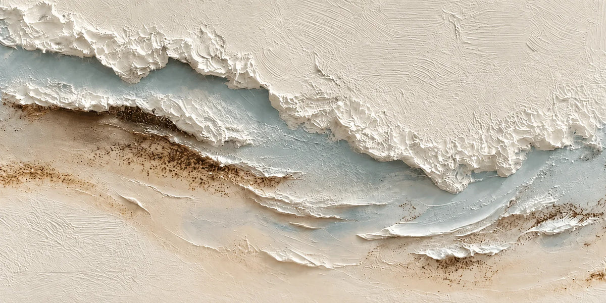 Coastal Drift Textured Wall Art artwork view | Olyrel