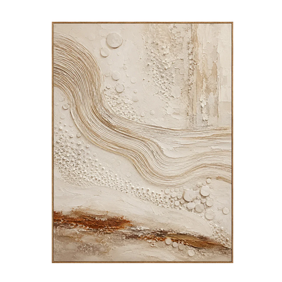 Ivory Current Relief Wall Art | Olyrel