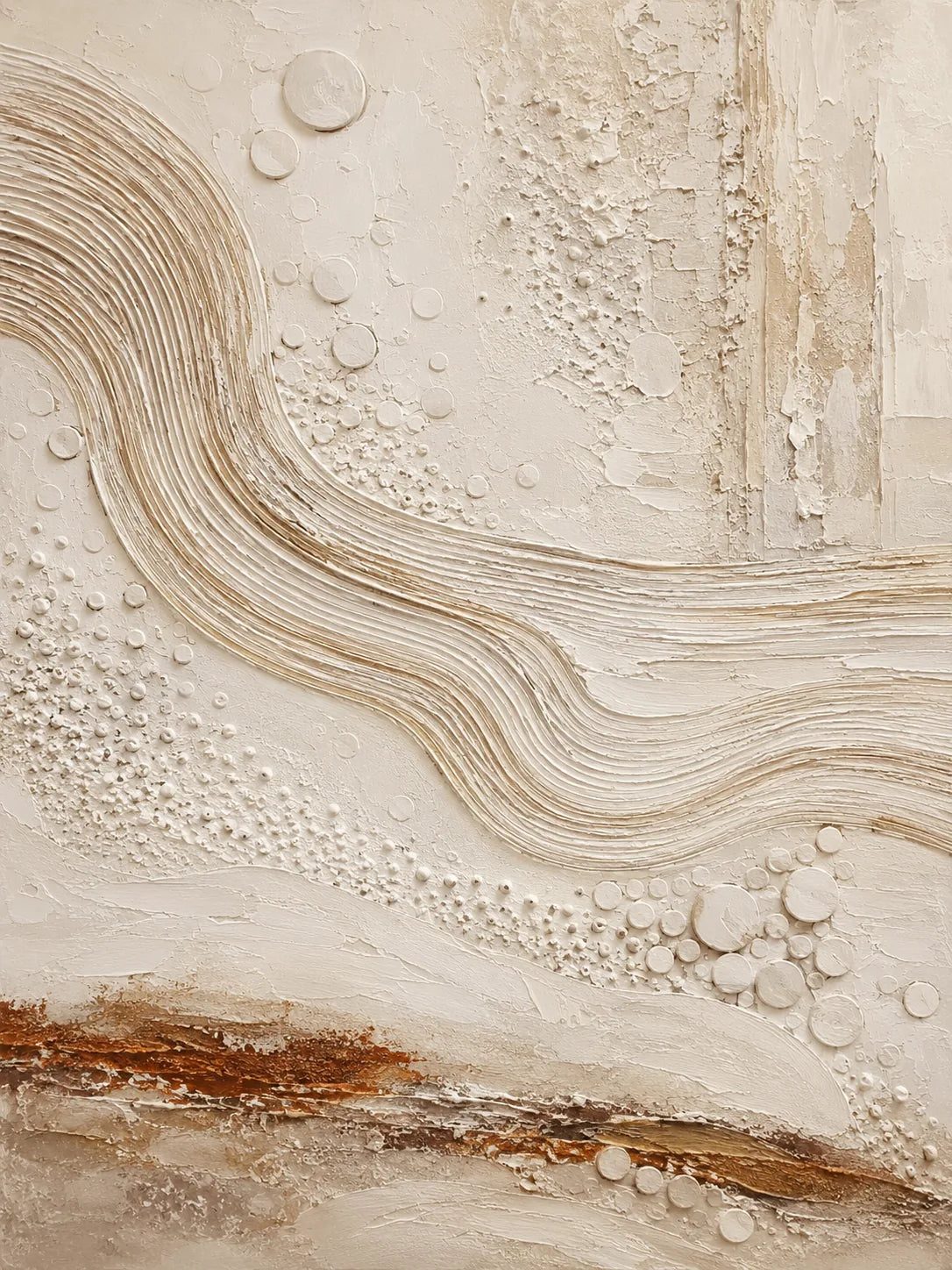 Ivory Current Relief Wall Art artwork view | Olyrel