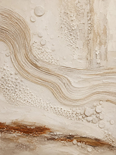 Ivory Current Relief Wall Art artwork view | Olyrel