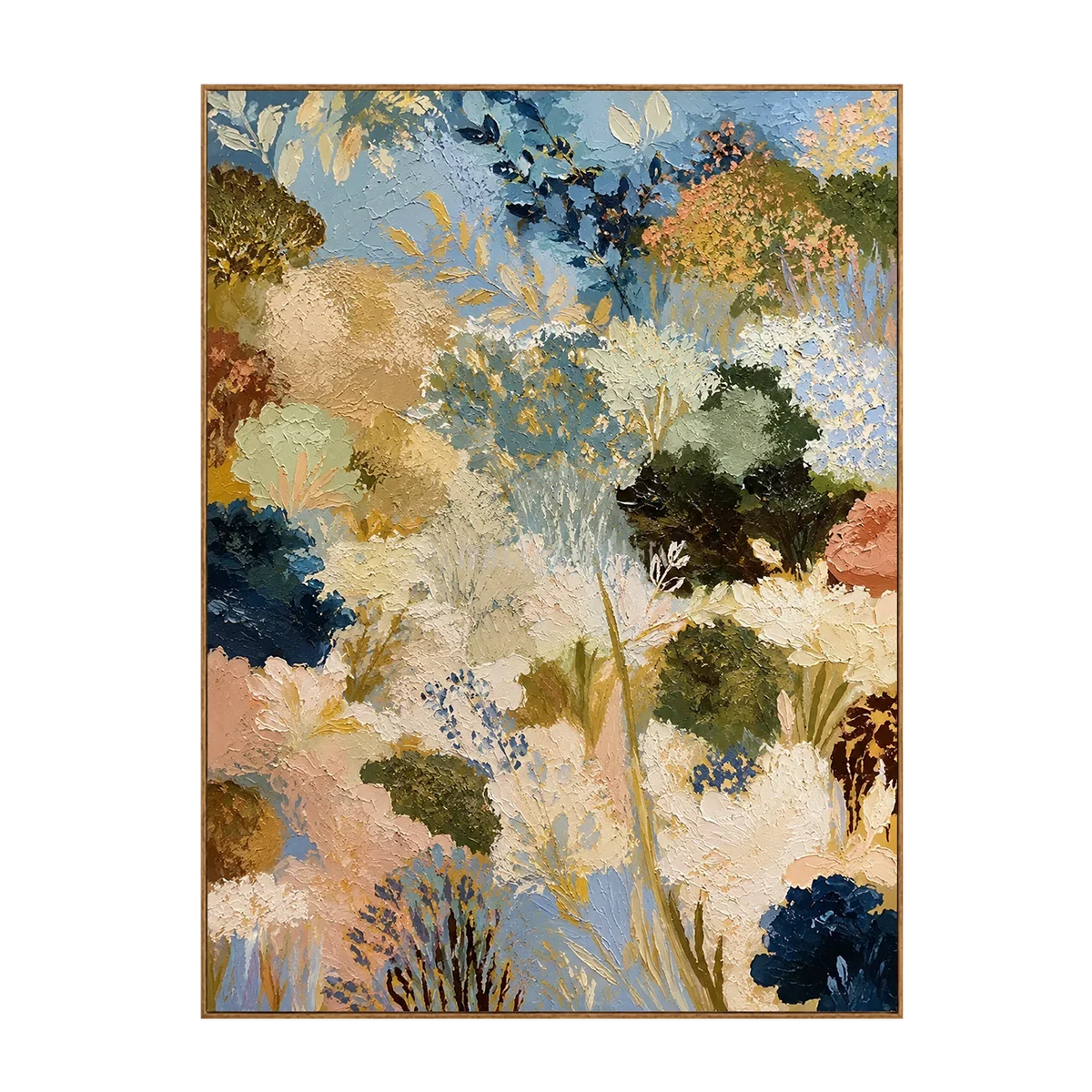 Blue Garden Floral Wall Art | Olyrel