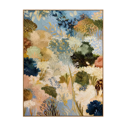 Blue Garden Floral Wall Art | Olyrel