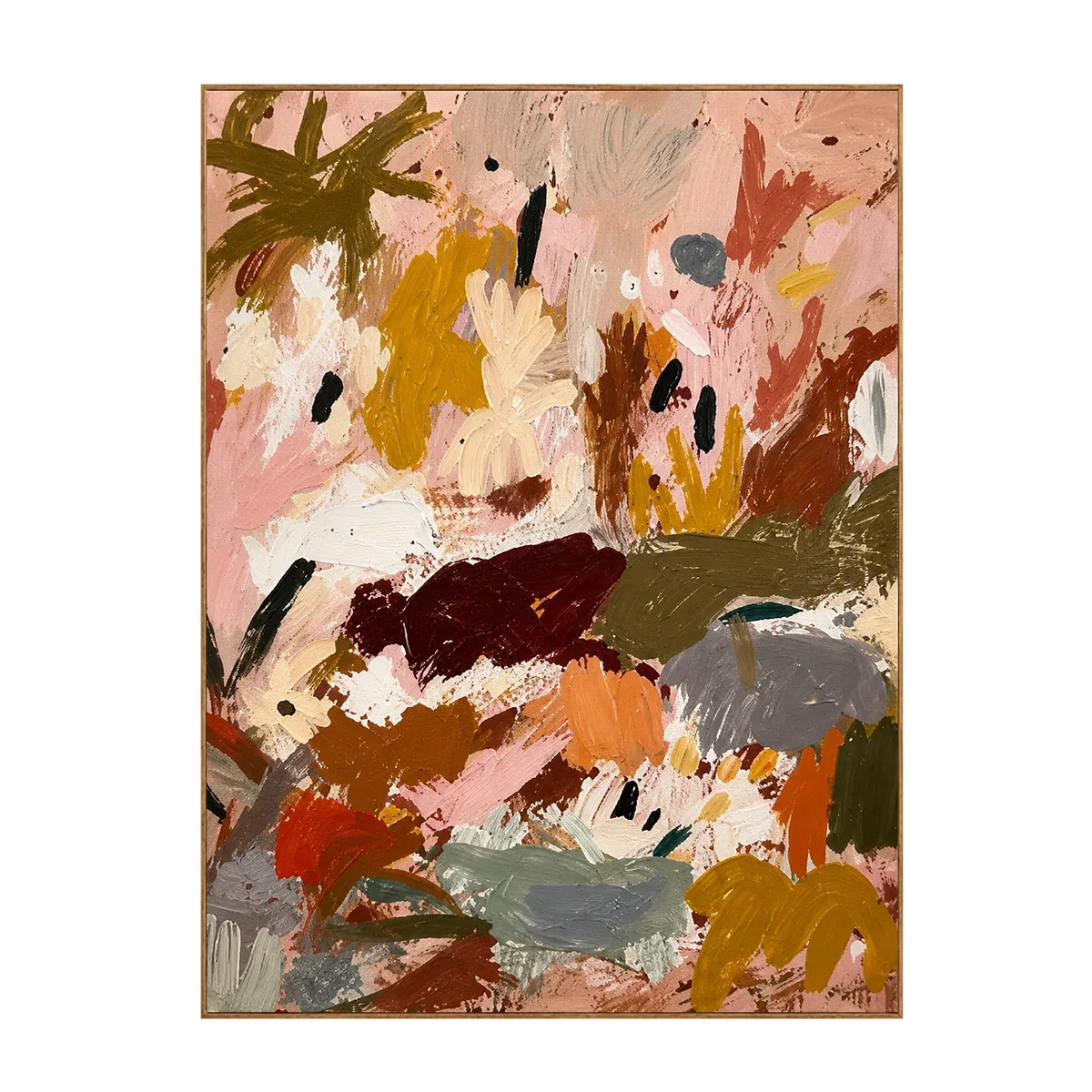 Blush Meadow Abstract Wall Art | Olyrel