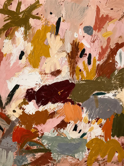 Blush Meadow Abstract Wall Art artwork view | Olyrel