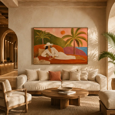 Tropical Reverie Figure Wall Art styled interior scene 5 | Olyrel