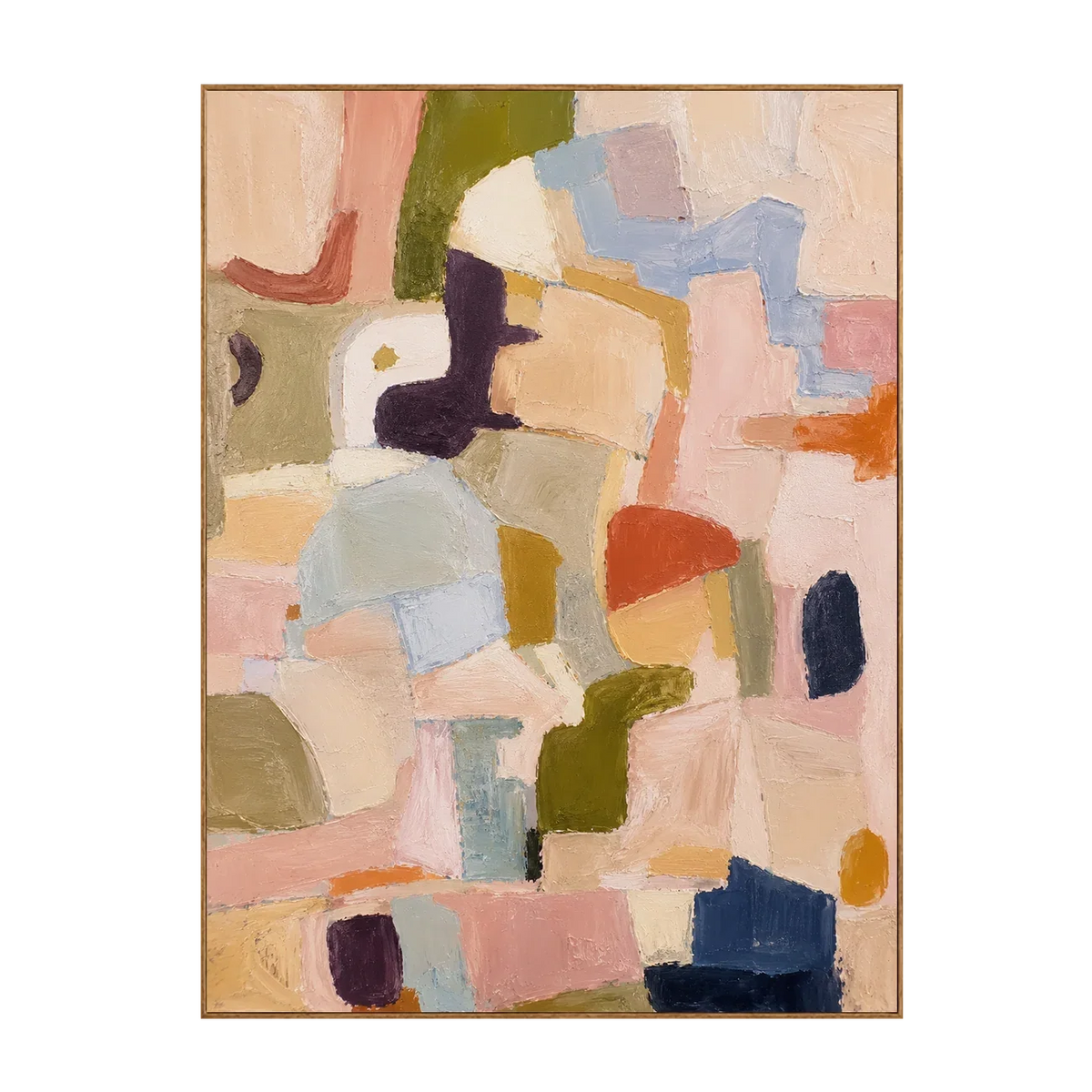 Pastel Mosaic Abstract Wall Art | Olyrel