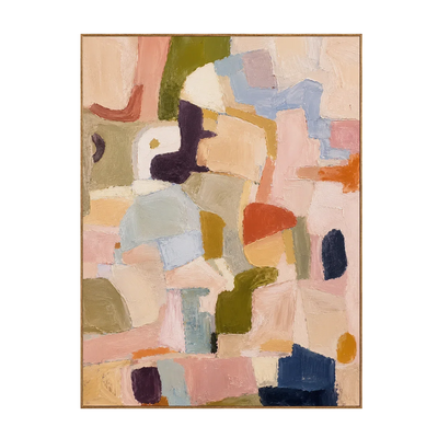 Pastel Mosaic Abstract Wall Art | Olyrel