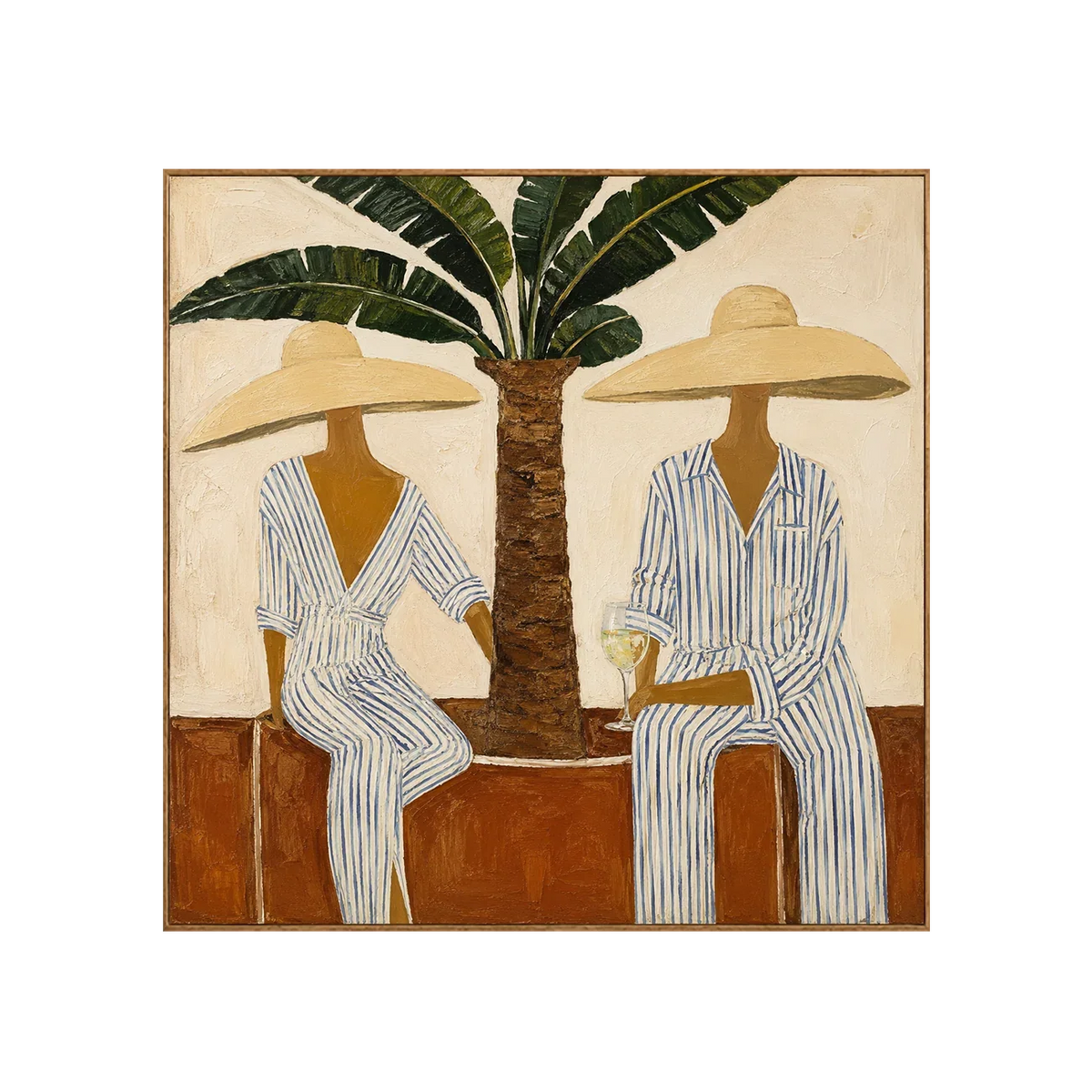 Palm Shade Duet Figure Wall Art | Olyrel