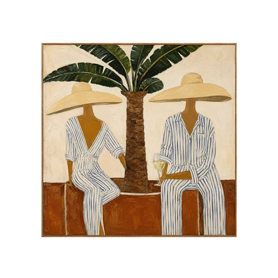 Palm Shade Duet Figure Wall Art | Olyrel