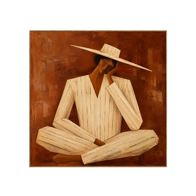 Quiet Fedora Figure Wall Art | Olyrel