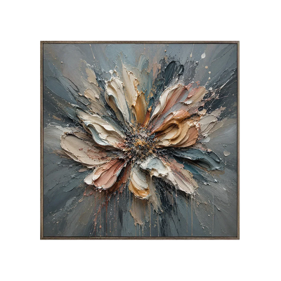 Silver Petal Floral Wall Art | Olyrel