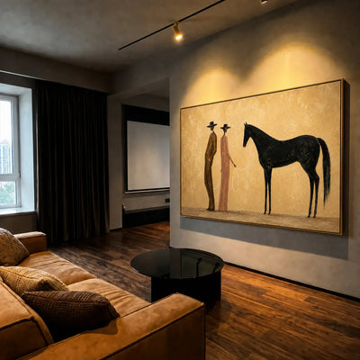 Desert Companions Horse Wall Art styled interior scene 1 | Olyrel