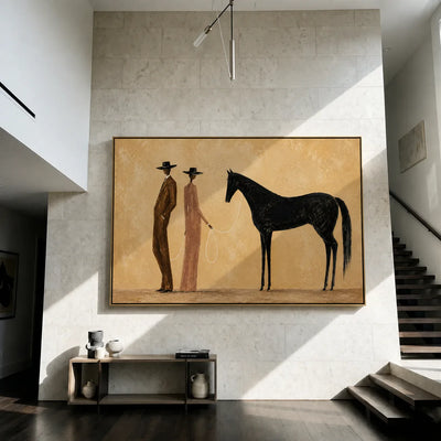 Desert Companions Horse Wall Art styled interior scene 5 | Olyrel