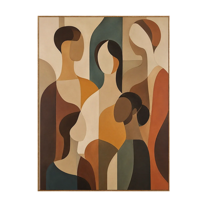 Gathered Forms Abstract Wall Art | Olyrel