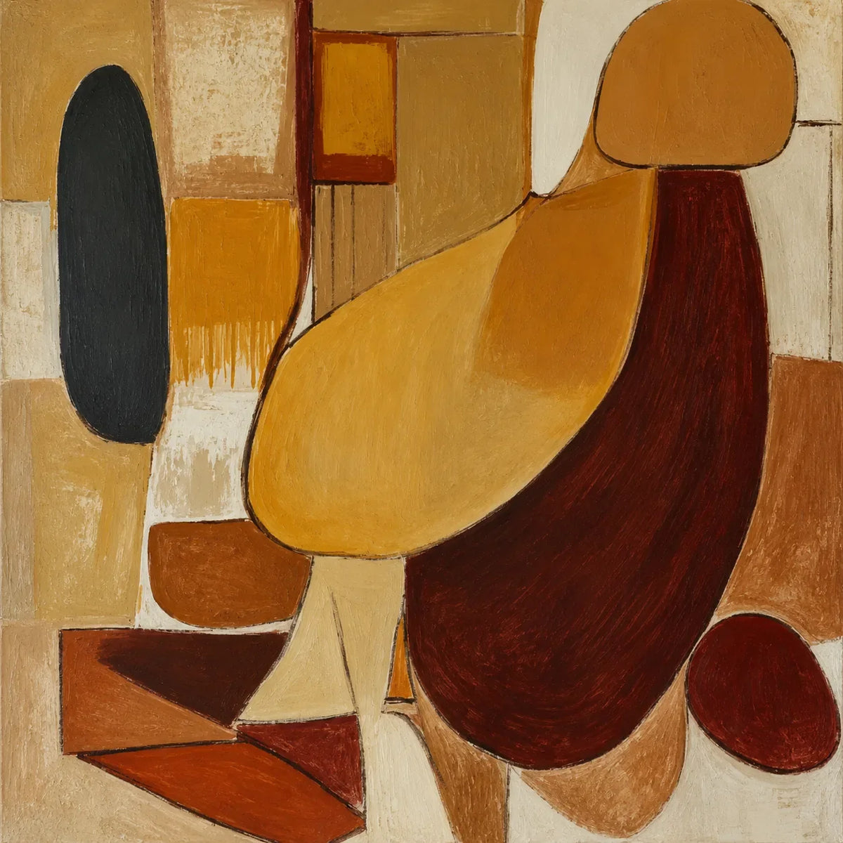 Earthen Forms Abstract Wall Art artwork view | Olyrel