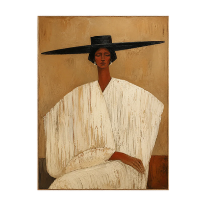 Wide Brim Figure Wall Art | Olyrel