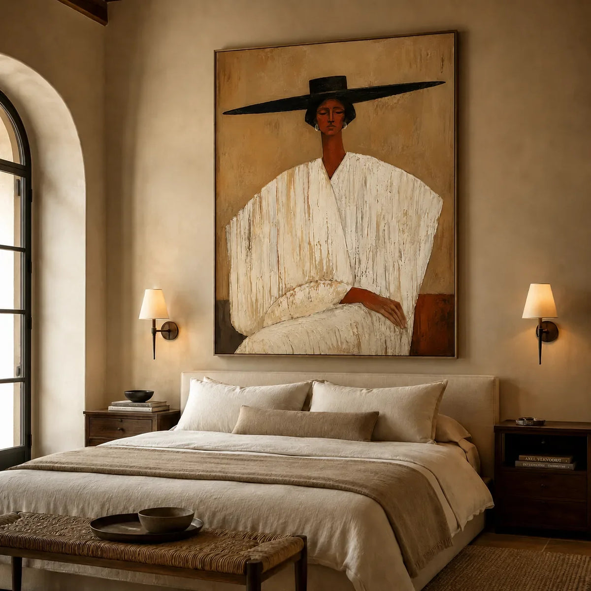 Wide Brim Figure Wall Art styled interior scene 3 | Olyrel