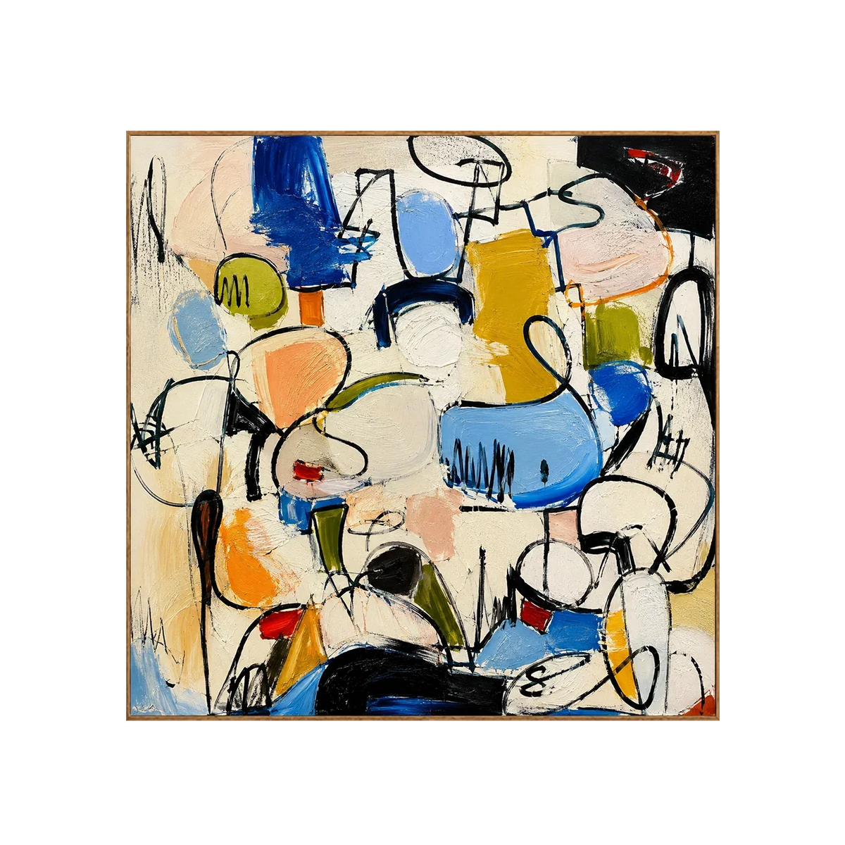 Confetti Line Abstract Wall Art | Olyrel