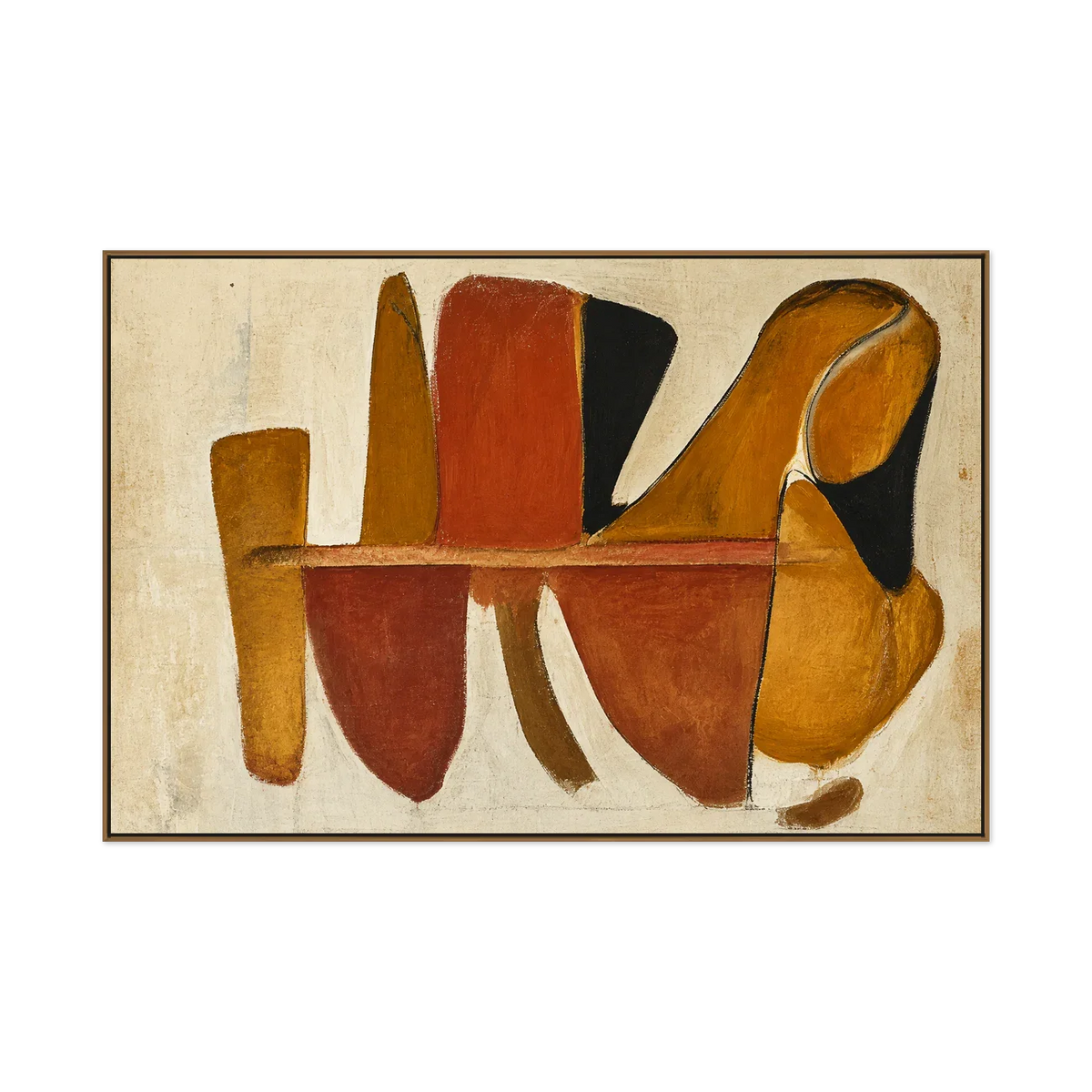Terracotta Forms Abstract Wall Art | Olyrel