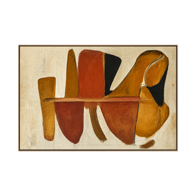 Terracotta Forms Abstract Wall Art | Olyrel
