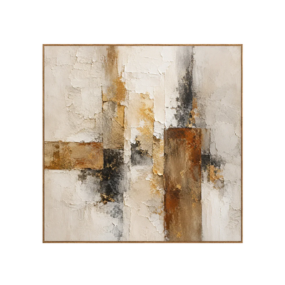 Gilded Structure Abstract Wall Art | Olyrel