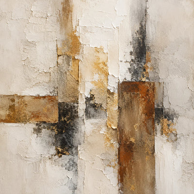 Gilded Structure Abstract Wall Art artwork view | Olyrel