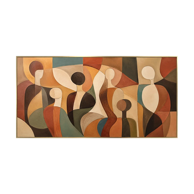 Gathered Figures Panoramic Wall Art | Olyrel