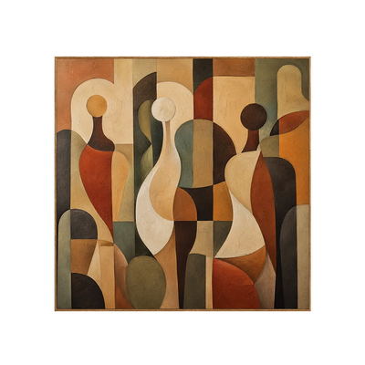 Earthbound Figures Abstract Wall Art | Olyrel