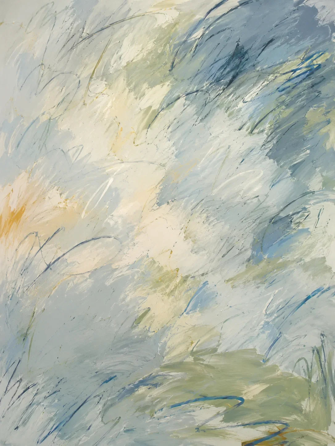 Clouded Current Abstract Wall Art artwork view | Olyrel