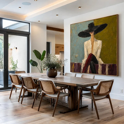 Martini Muse Figure Wall Art styled interior scene 3 | Olyrel