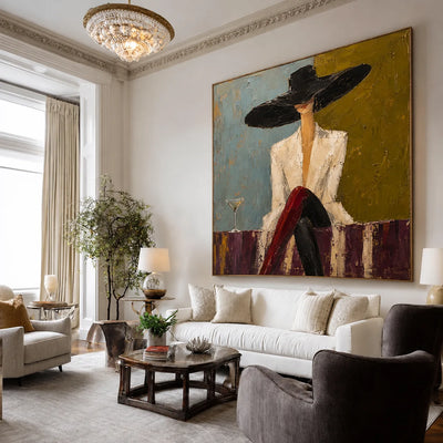 Martini Muse Figure Wall Art styled interior scene 5 | Olyrel
