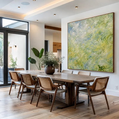 Sage Current Abstract Wall Art styled interior scene 5 | Olyrel