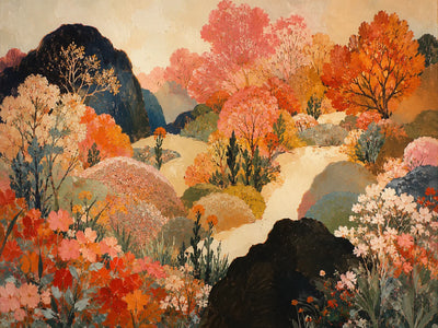 Autumn Canopy Landscape Wall Art artwork view | Olyrel