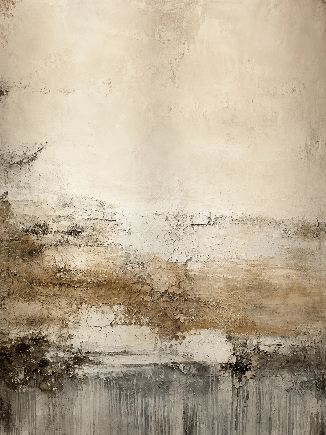 Weathered Shore Abstract Wall Art artwork view | Olyrel