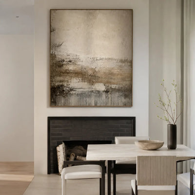 Weathered Shore Abstract Wall Art styled interior scene 2 | Olyrel