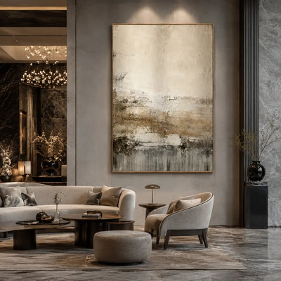 Weathered Shore Abstract Wall Art styled interior scene 4 | Olyrel