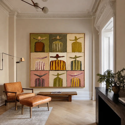 Nine Figures Abstract Wall Art styled interior scene 1 | Olyrel
